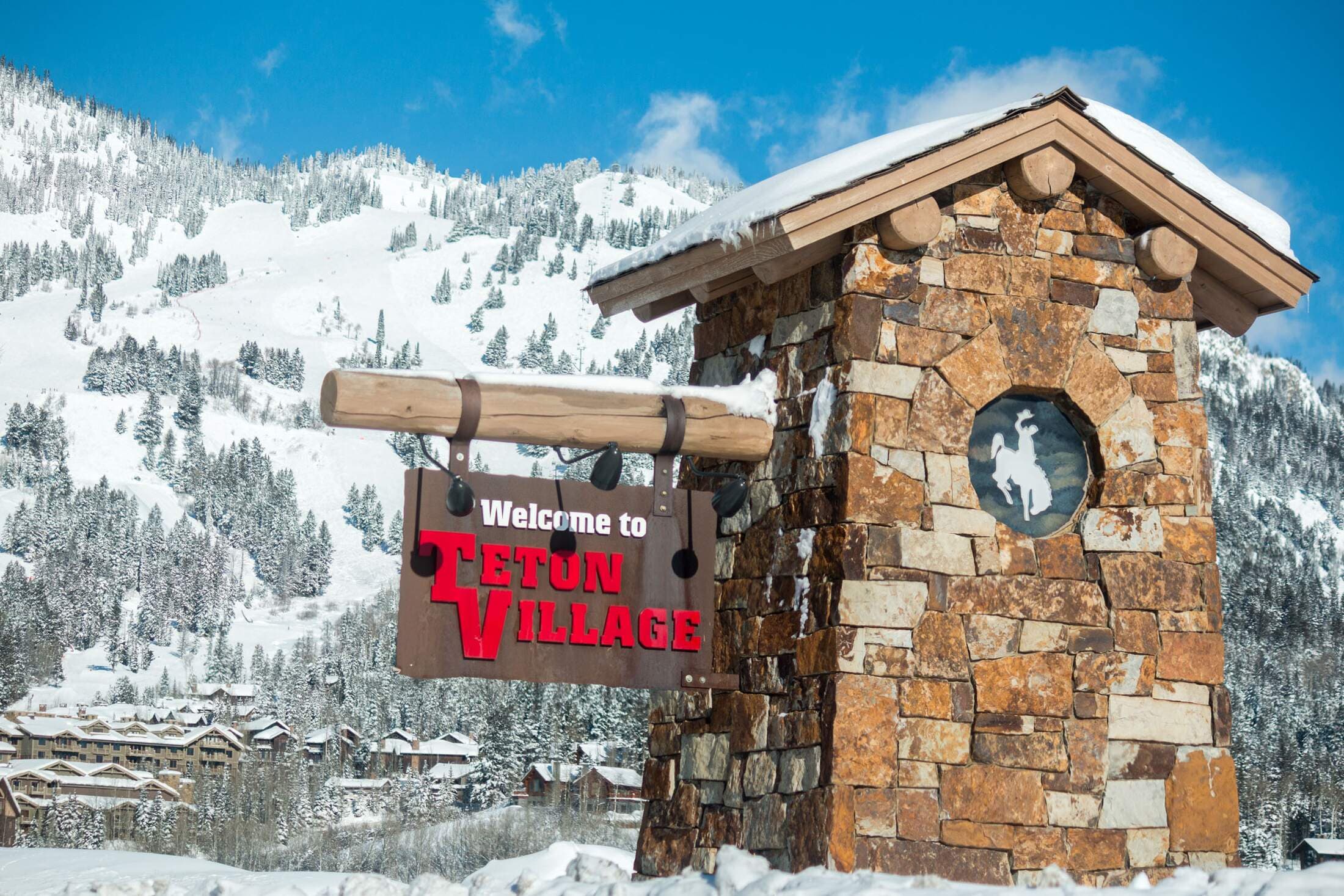 Welcome To Teton Village Entry Sign