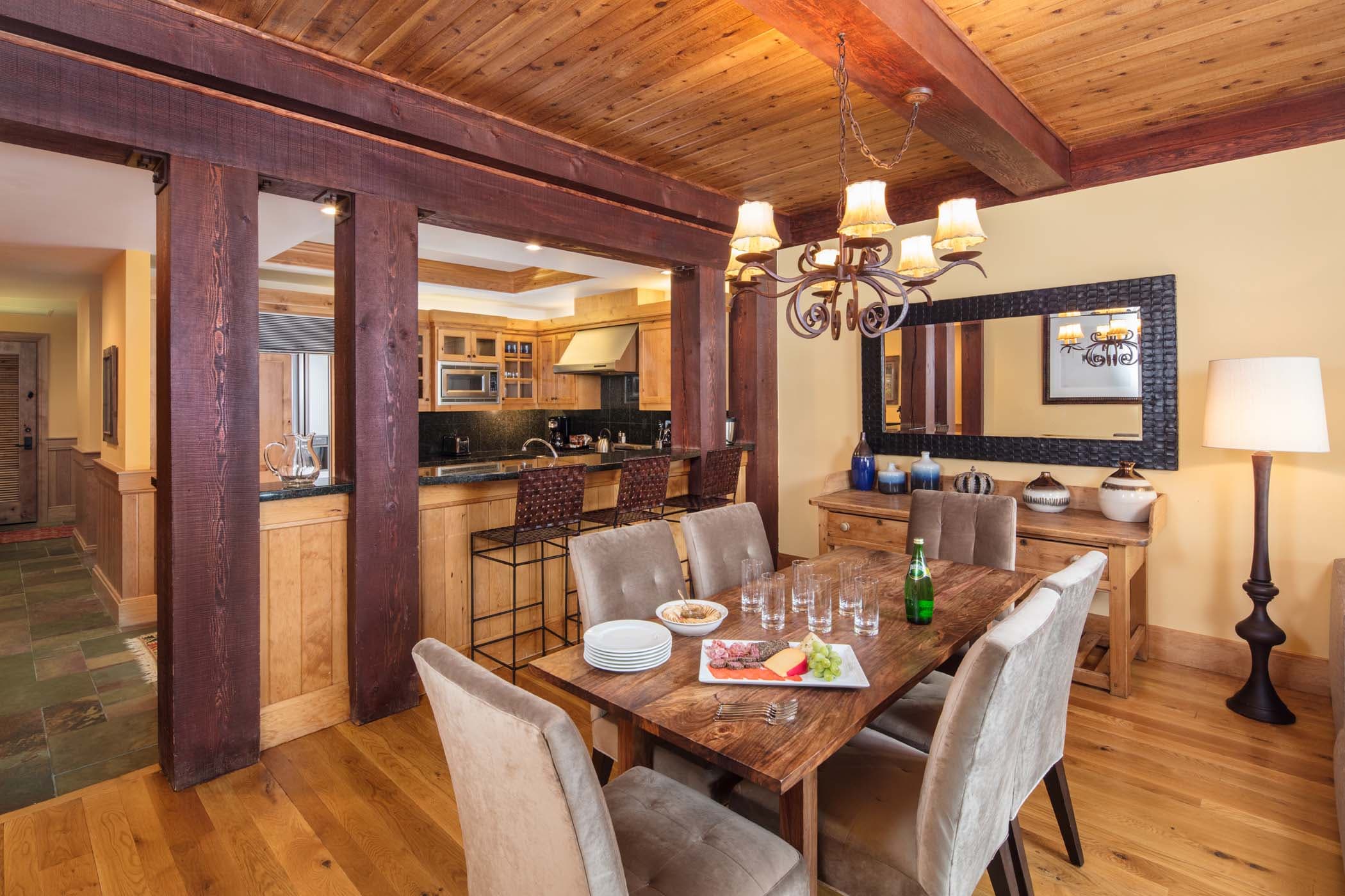 Interior of Jackson Hole Crystal Springs Lodge Sweetwater Dining Room at Teton Private Residences
