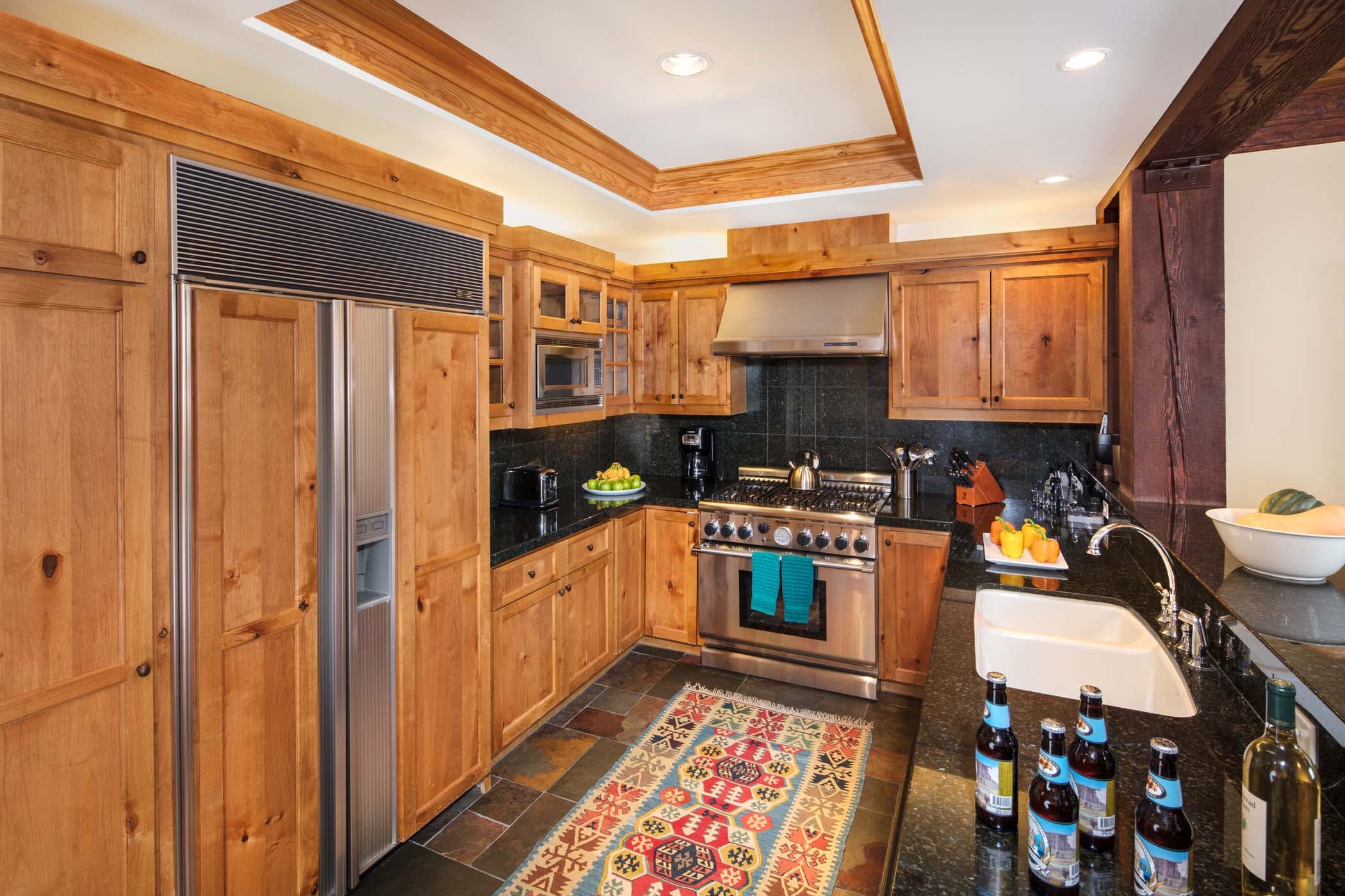 Interior of Jackson Hole Crystal Springs Lodge Sweetwater Kitchen at Teton Private Residences