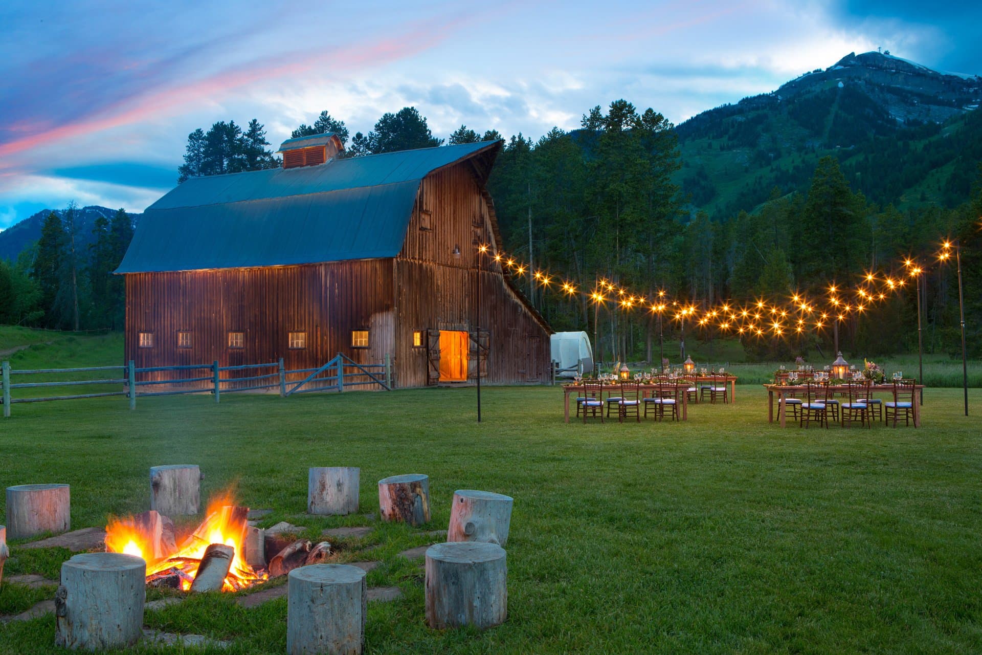 A Gray Barn Evening Event being catered by Spur Catering
