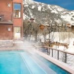 Jackson Hole outdoor heated pool in winter