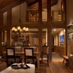 Living room in one of the Teton Mountain lodges.