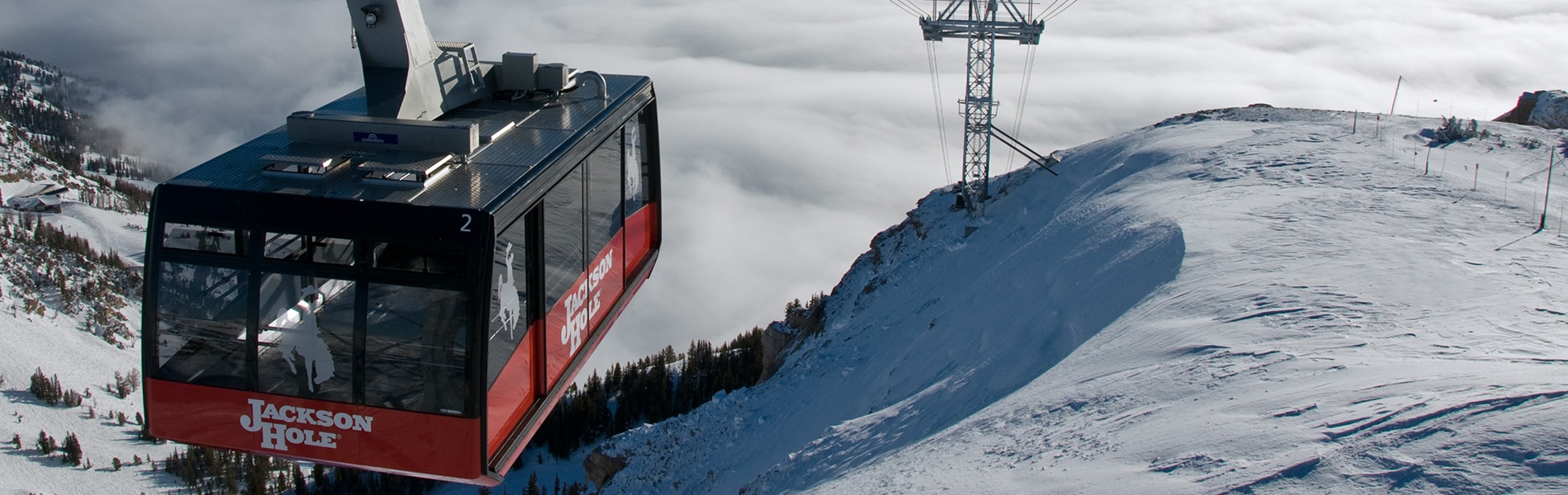 Teton Private Residence gondola in the snow.