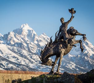 Jackson Hole statue. Jackson Hole statue.