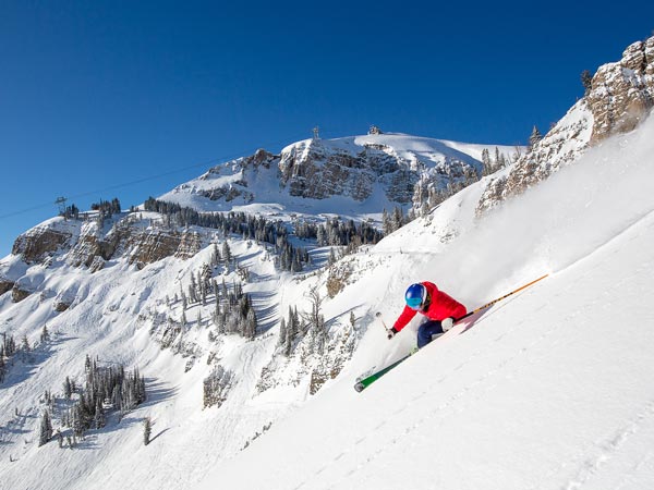Skier In Jackson Hole. Skier In Jackson Hole.