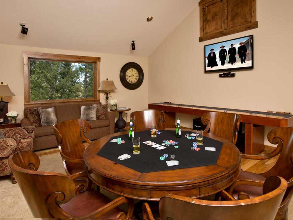 Blue Moose Lodge Game Room.