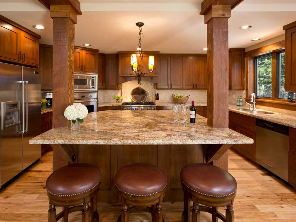Blue Moose Lodge Kitchen Island.